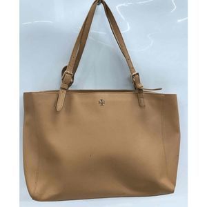 Tory Burch 134836 Emerson Moose Brown With Gold Hardware Women's Large Tote Bag